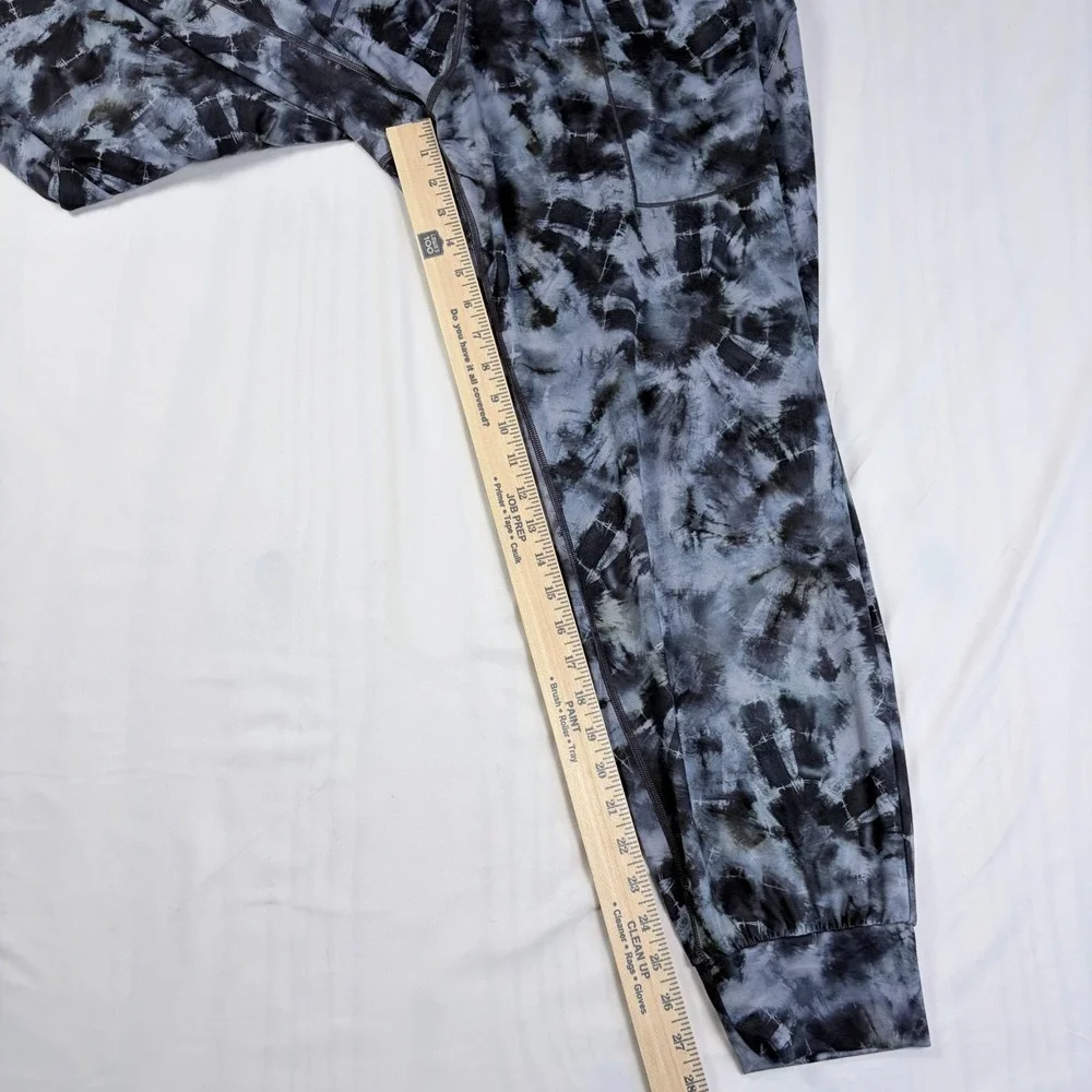 Athleta Salutation High Rise Blue Tie Dye Printed Joggers Sz 1X PLUS Lounge - Picture 6 of 8